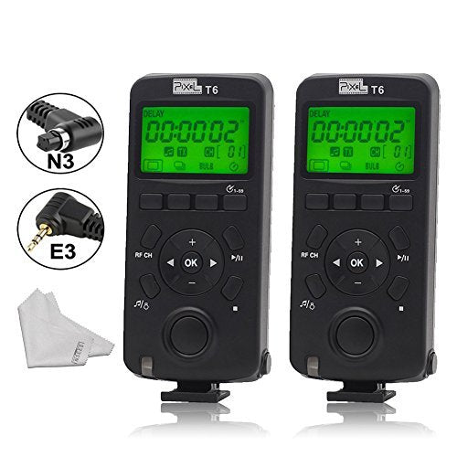 Pixel T6 FSK 2.4GHz Wireless Transceiver Timer Shutter Release Remote Control for Canon EOS 7D 5DS 1DS 6D 50D 40D PoweShot G16 700d EOS 1100D 600D 550D 500D