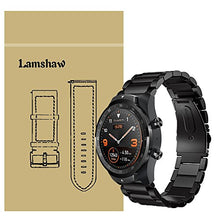 Load image into Gallery viewer, for TicWatch Pro Band, Lamshaw Stainless Steel Metal Replacement Straps for TicWatch Pro/TicWatch S2 / TicWatch E2 Smartwatch Band (Black)
