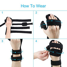 Load image into Gallery viewer, REAQER Stroke Hand Brace Soft Resting Hand Splint Support Finger Wrist Immobilizer for Stroke Hand Pain Tendinitis Sprain Fracture Arthritis Dislocation (L, Right)
