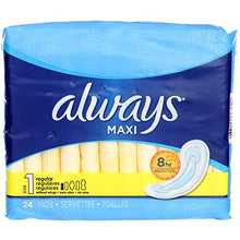 Load image into Gallery viewer, Always Maxi Regular Pads 24 pk (Pack of 12)
