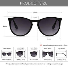 Load image into Gallery viewer, SUNGAIT Vintage Round Sunglasses for Women Classic Retro Designer Style (Black Frame (Matte Finish)/Grey Gradient Lens)

