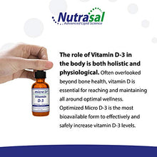 Load image into Gallery viewer, Nutrasal Micro D3 Vitamin D-3 Drops - High Concentrate (2 Million IU&#39;s) Vitamin D3 with Nano Technology and Up to 10X More Absorption -1 oz (30 ml)
