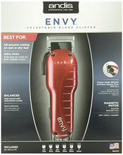 Load image into Gallery viewer, Andis 66215 Professional Envy Hair Clipper with Adjustable Blade, RED

