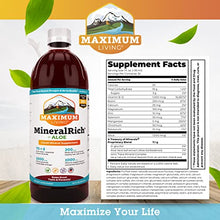 Load image into Gallery viewer, Maximum Living MineralRich Plus Aloe Minerals Supplement - 32oz
