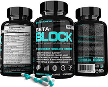 Load image into Gallery viewer, Beta Block by Lifes Armour | Best All Natural Beta Blocker for Anxiety, Stress, Anti Depression Supplement Pills to Help Fight Stress, Anxiety, Depression, Public Speaking, Social Awkwardness
