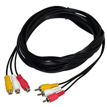 Load image into Gallery viewer, MagicW 10ft 3 RCA Male to 3 RCA Female Audio Video Extension Cable 3RCA Male to Female Audio Composite Extension Video Cable DVD AV TV UK
