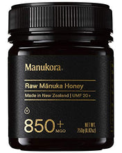 Load image into Gallery viewer, Manukora UMF 20+/MGO 850+ Raw M?nuka Honey (250g/8.8oz) Authentic Non-GMO New Zealand Honey, UMF &amp; MGO Certified, Traceable from Hive to Hand
