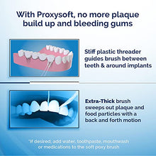 Load image into Gallery viewer, ProxySoft 3-in-1 Dental Floss for Optimal Teeth Flossing?- 5 packs Pre-Cut Ortho Floss Threaders for Braces, Tight Spaces, Bridges, Implants with Built-in Soft Proxy Brush and Stiff Threader Flosser
