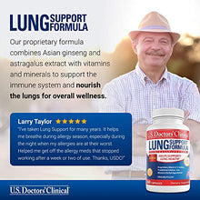 Load image into Gallery viewer, U.S. Doctors&#39; Clinical Lung Support Supplement for Lung and Respiratory Health with Natural Herbs, Magnesium, Vitamin C, and Zinc for Immune Support (Packaging May Vary) [1 Month Supply - 60 Capsules]
