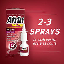 Load image into Gallery viewer, Afrin Nasal Spray No Drip Original Pump Mist 12 Hour 15ml (PACK OF 2)
