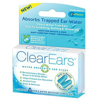 ClearEars Water Absorbing Ear Plugs 5 Pairs (Pack of 5)