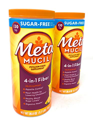 Metamucil Sugar Free Fiber Supplement, Orange Smooth 260 Servings