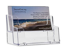 Load image into Gallery viewer, SOURCEONE.ORG 2 Tier Premium Acrylic Clear Business Card Holder, Clear
