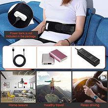 Load image into Gallery viewer, Heated Waist Belt, Lower Back Brace Support Heating Pad, for Warming Back, Stomach Abdominal Tension, Portable Electric USB Belly Wrap for Waist Warm Abdomen, Fits Men Women, Power Bank Not Included
