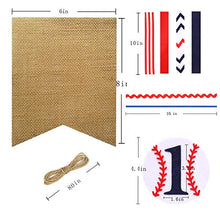 Load image into Gallery viewer, Highchair Banner for 1st Birthday Party - Baseball Theme First Birthday Party Supplies, Burlap Highchair Banner for Baby Boy,1st Birthday Banner for Baby Shower (aseball First Birthday Banner)
