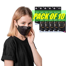Load image into Gallery viewer, KF94 Masks KF94 Face Mask Made in Korea 4-Layered for Unisex Adults (BLACK-10PK)
