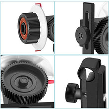 Load image into Gallery viewer, Neewer Follow Focus with Gear Ring Belt for Canon Nikon Sony and Other DSLR Camera Camcorder DV Video Fits 15mm Rod Film Making System,Shoulder Support,Stabilizer,Movie Rig(Red+Black)
