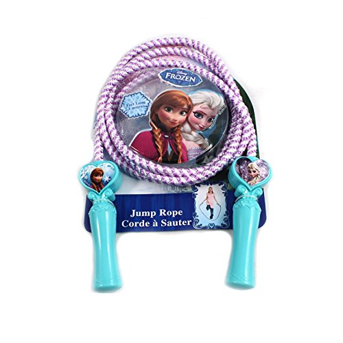 Disney Frozen Childrens Deluxe Jump Rope Princess Molded Heart Shaped Handles