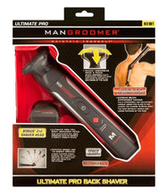 Load image into Gallery viewer, MANGROOMER - ULTIMATE PRO Back Shaver with 2 Shock Absorber Flex Heads, Power Hinge, Extreme Reach Handle and Power Burst
