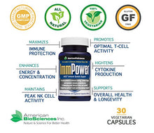 Load image into Gallery viewer, American BioSciences ImmPower AHCC Supplement 6-Pack, Enhanced Immune Support, Natural Killer Cell Activity and Cytokine Production, 30 Vegetarian Capsules, 500 milligrams per Capsule

