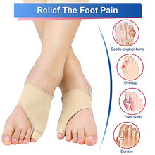 Load image into Gallery viewer, Tailors Bunion Corrector Pinky Toe Pain Relief Pad Soft Silicone Gel Bunion Pads with Anti-Slip Strap, Little Toe Cushions Spacer Guard Bunionette Corrector for Calluses, Blisters, Corns
