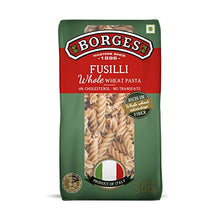 Load image into Gallery viewer, Borges High Protein, fiber, Trans Fat Free and Cholesterol Free Whole Wheat Fusilli Pasta (500g)
