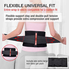 Load image into Gallery viewer, Ice Pack for Lower Back Pain Relief/Back Wrap with Ice Packs for Lower Back Injuries, Sciatica, Coccyx, Scoliosis Herniated Disc - Adjustable Lumbar Support w/Hot Cold Therapy Wrap for Men Women
