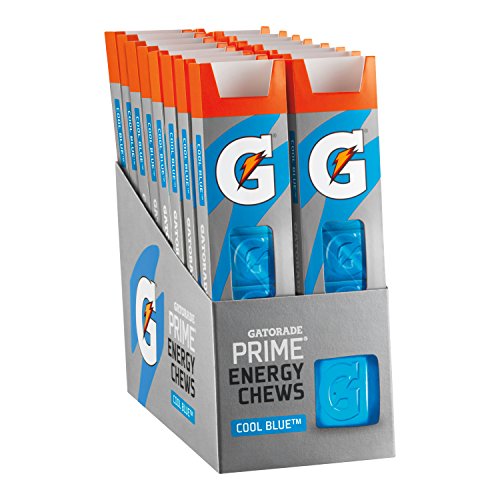 Gatorade Prime Energy Chews, Cool Blue (6 Count of 0.166 oz Each), 1oz, Pack of 16