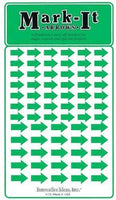 Removable Mark-it Brand Arrows for maps, Reports or Projects, Two Sizes per Sheet - Green