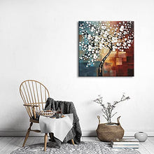Load image into Gallery viewer, Wieco Art Morning Glory Modern Abstract White Flowers Oil Paintings on Canvas Wall Art 100% Hand Painted Floral Artwork for Living Room Bedroom Home Office Decorations Wall Decor
