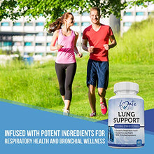 Load image into Gallery viewer, Lung Support Dietary Supplements Herbal Breathing Support 10 Active Ingredients Original Formula for Lung Health Lung Cleanse Formula Supplement for Bronchial System 60 Capsules Non GMO by Amate Life
