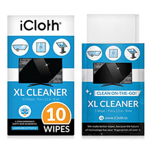 Load image into Gallery viewer, iCloth Screen Cleaning Wipes [10 Screen &amp; Lens Cleaning Wipes - Extra Large] Safe for All Screens, Pro-Grade, Individually Wrapped, 1 Screen Cleaner Can Clean Several Flat Screen TV&#39;s and Monitors
