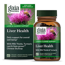 Load image into Gallery viewer, Gaia Herbs Liver Health Vegan Liquid Capsules, 60 Count - Daily Liver Detox Supplement, Antioxidant Source with Organic Milk Thistle, Turmeric (Curcumins), Licorice Root
