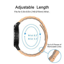 Load image into Gallery viewer, Lamshaw Smartwatch Band for Fossil Q Wander Gen 1/Gen 2,Stainless Steel Metal Replacement Straps for Fossil Q Wander Smartwatch (Rose Gold)

