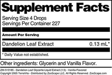 Load image into Gallery viewer, Dandelion Leaf Glycerite Liquid Extract (1:5) - Vanilla Flavored (1 oz, ZIN: 513185)
