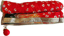 Load image into Gallery viewer, C&amp;G INDIA Women&#39;s Bandhej Art Silk Dupatta (Tamna-258_Red)
