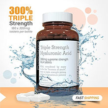 Load image into Gallery viewer, Hyaluronic Acid 300mg x 180 Tablets (3 Months Supply). Triple Strength Hyaluronic Acid. 300% Stronger Than Any Other HLA Tablet. SKU: HLA3
