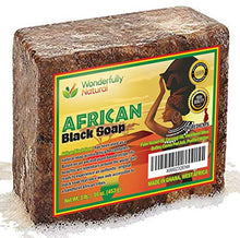 Load image into Gallery viewer, #1 Organic African Black Soap | Acne Treatment &amp; Dark Spot Remover / Corrector | 60 day Satisfaction Guarantee | For Face &amp; Body 1lb bar
