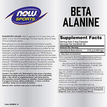 Load image into Gallery viewer, NOW Sports Nutrition, Beta-Alanine 750 mg, Delays Muscle Fatigue*, Endurance*, 120 Capsules
