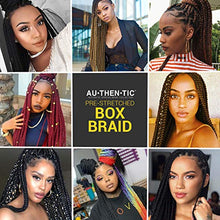 Load image into Gallery viewer, 32 Inch AU-THEN-TIC Box Braid Crochet Hair Crochet Box Braids Hair Mambo Twist Braiding Pre-Stretched Pre Looped Hair Extensions (32 Inch (Pack of 7), T1B/27)
