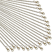 Load image into Gallery viewer, TecUnite 24 Pack Bronze Link Cable Chain Necklace DIY Chain Necklaces (20 Inch)
